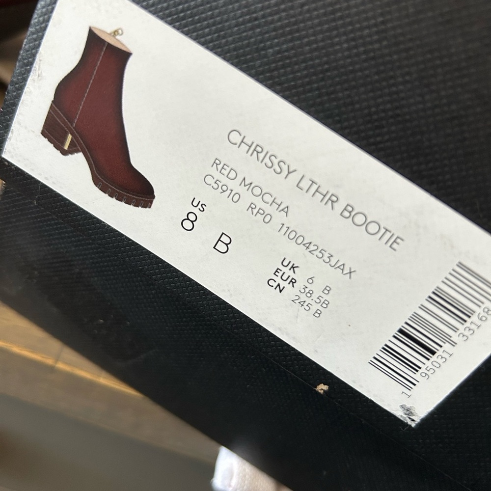 Coach Burgundy Leather Ankle Boots - Picture 6 of 6